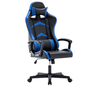 Sedia Gaming Nera Azzurra